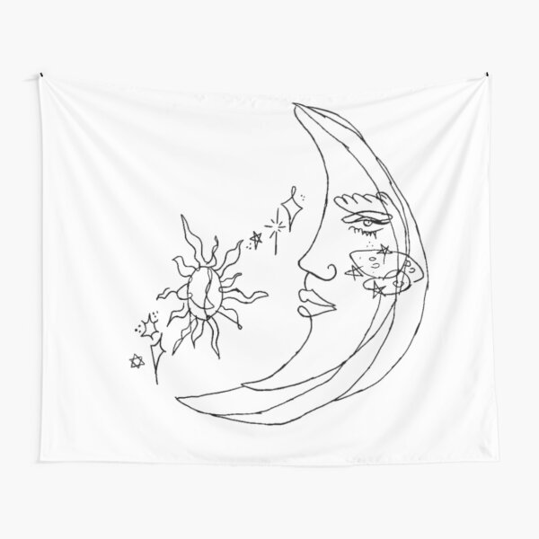 moon tattoo Tapestry