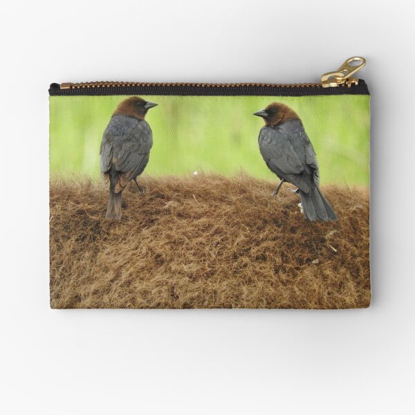 Brown-headed cowbirds Zipper Pouch