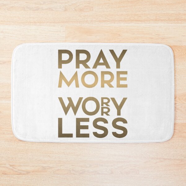 Item preview, Pray more Worry less "gold" designed and sold by ReVivingHoPe.