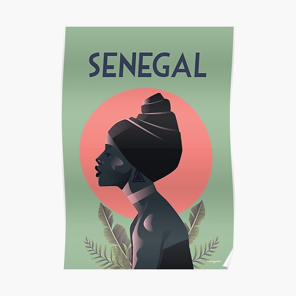 Senegal travel poster illustration print wall art Poster