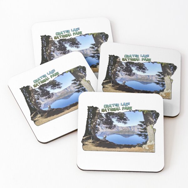 Item preview, Oregon State Outline (Crater Lake & Wizard Island) designed and sold by gorff.