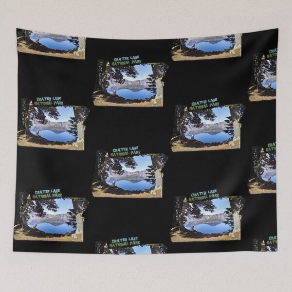 Item preview, Oregon State Outline (Crater Lake & Wizard Island) designed and sold by gorff.