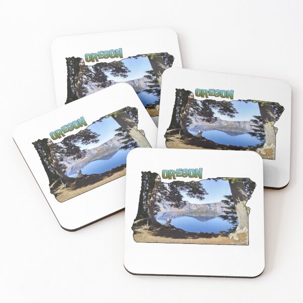 Item preview, Oregon State Outline (Crater Lake & Wizard Island) designed and sold by gorff.