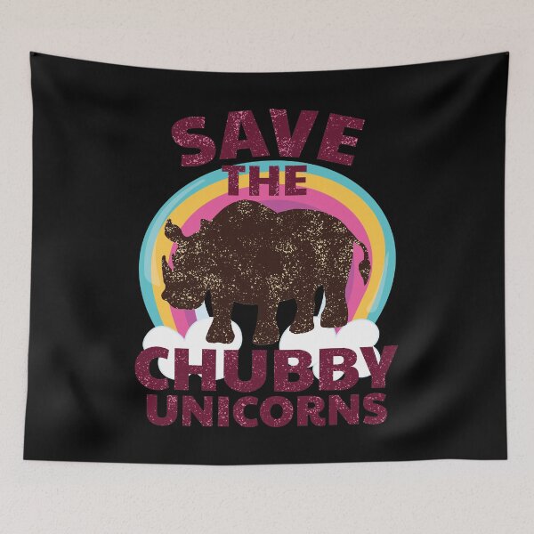 Item preview, Save The Chubby Unicorns Rainbow Rhino Endangered Animals graphic designed and sold by tronictees.