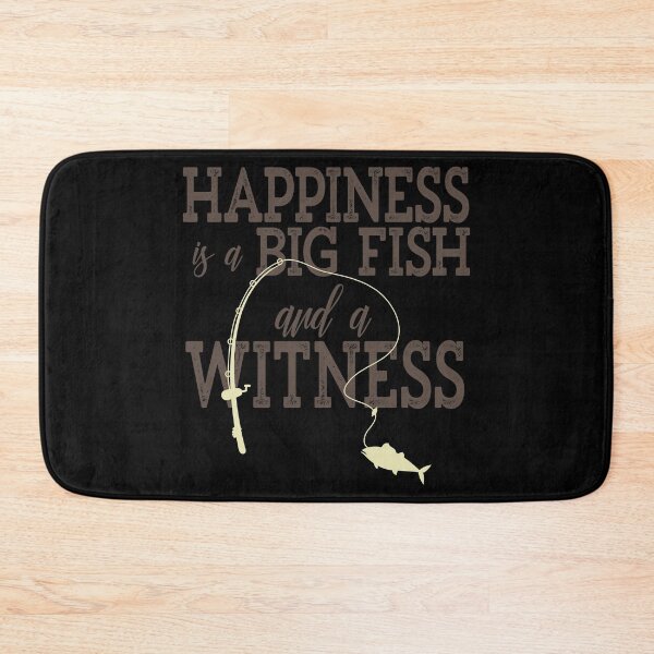 Item preview, Happiness Is A Big Fish And A Witness Funny Fishing design designed and sold by tronictees.