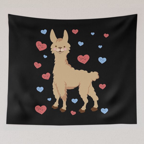 Item preview, Cute and Cuddly Llama Love Valentines Day Heart product designed and sold by tronictees.