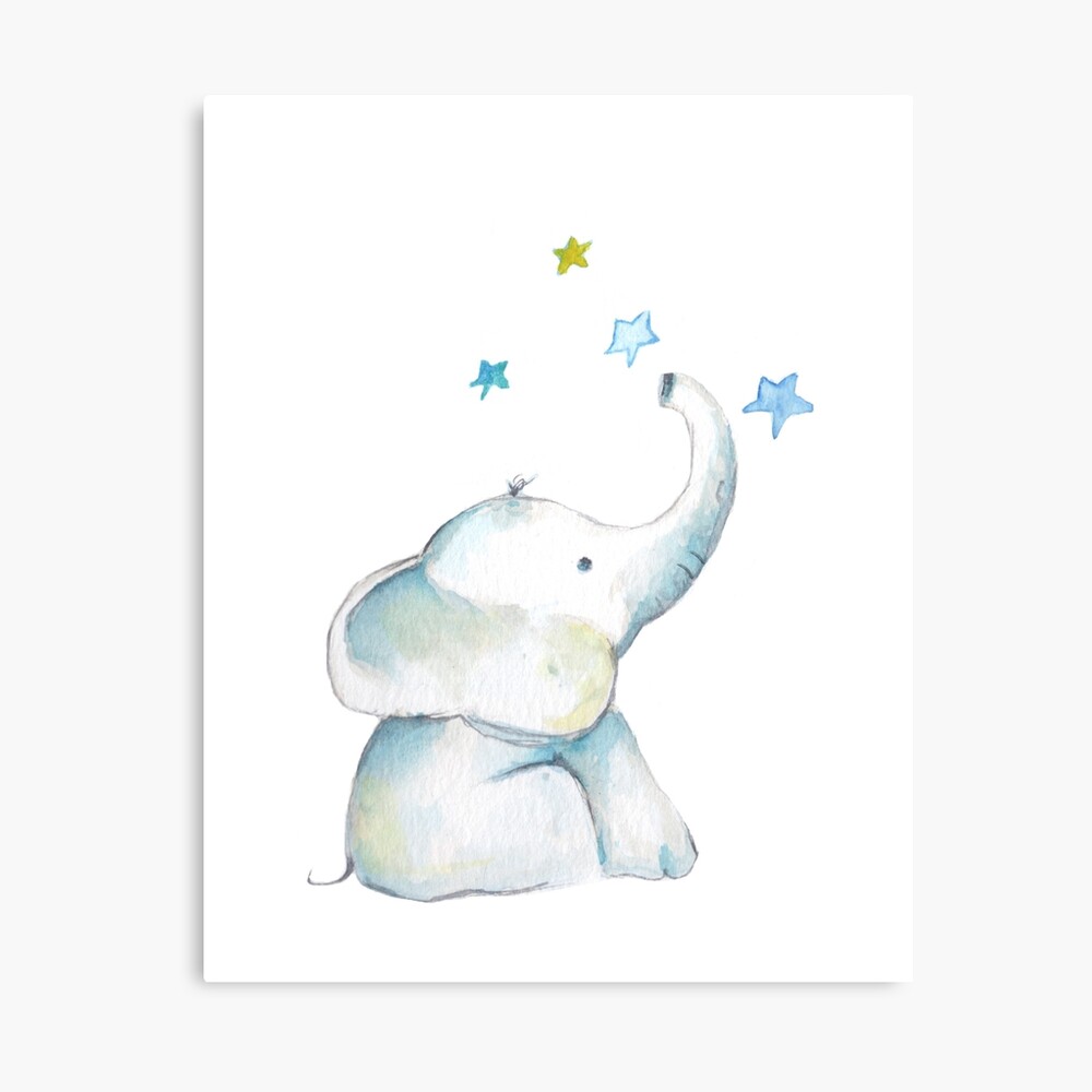 Big Dot Of Happiness Blue Elephant - Baby Boy Nursery Wall Art And