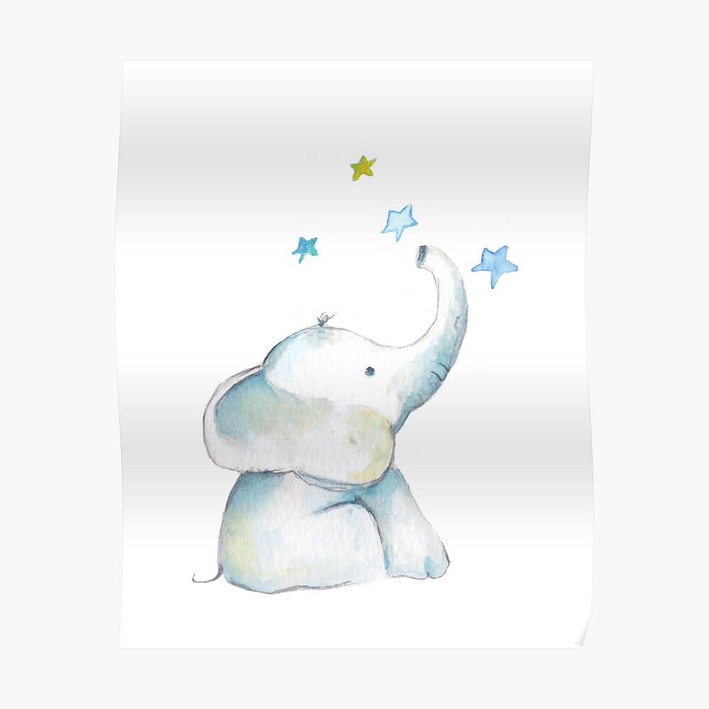 baby elephant prints for nursery