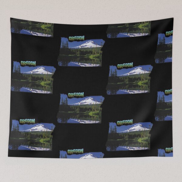 Item preview, Oregon State Outline (Mount Hood) designed and sold by gorff.