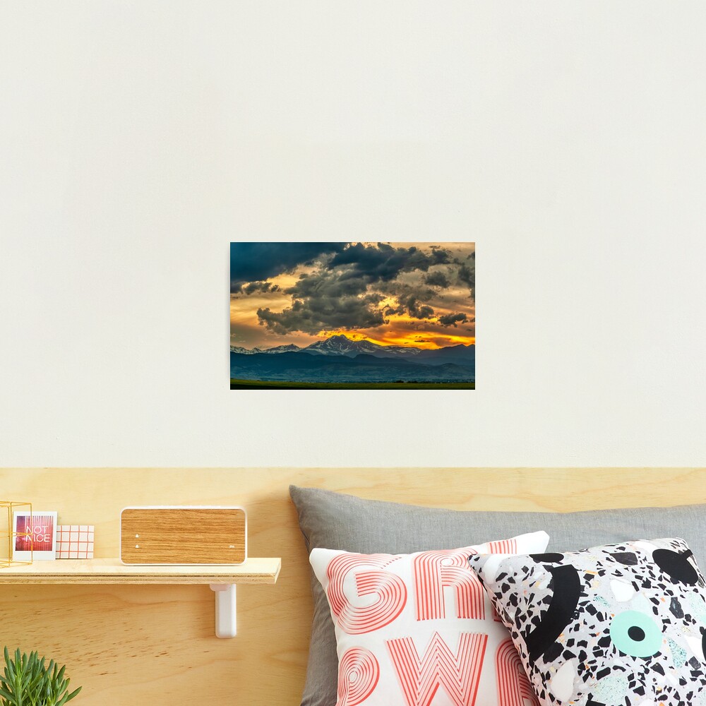 Cloud Kisses Longs Peak Photographic Print