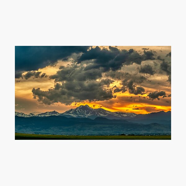 Cloud Kisses Longs Peak Photographic Print