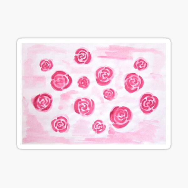 Pink roses Sticker