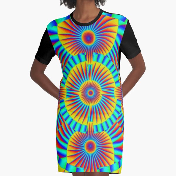Motif, Visual Art, Kaleidoscope Graphic T-Shirt Dress