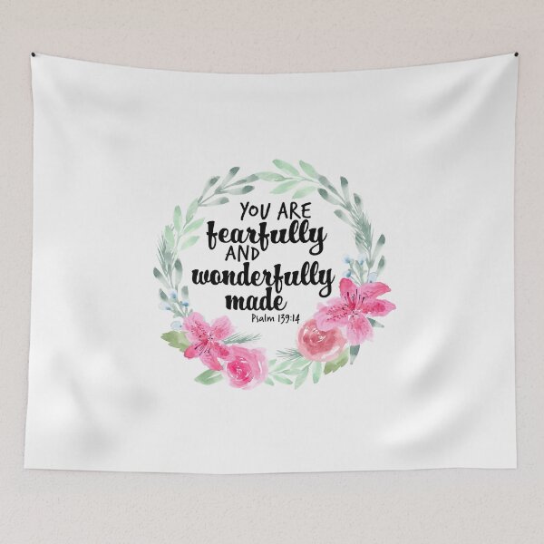 Item preview, You are fearfully and wonderfully Made | Psalm 139 vs 14 designed and sold by Harpley Design Studio.