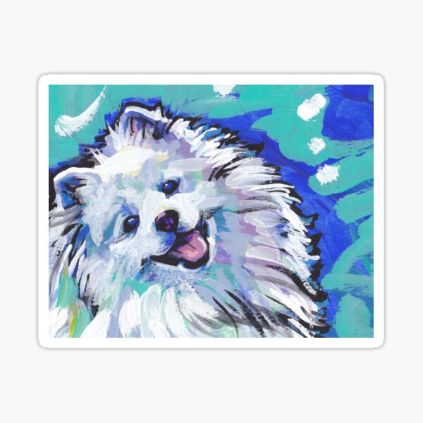 Item preview, American Eskimo Bright Colorful Pop Art designed and sold by bentnotbroken11.