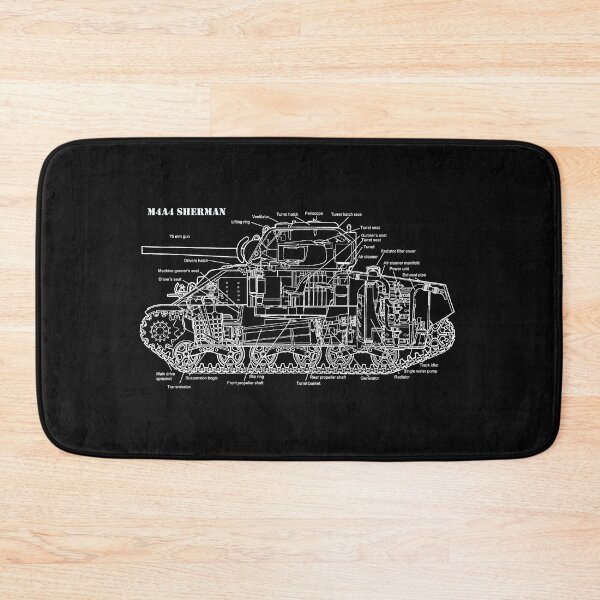 Item preview, WW2 M4 Sherman Tank - Cut Away Line Drawing designed and sold by BERGULATOR.