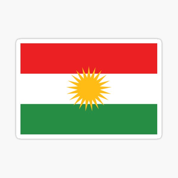 Flagge von Kurdistan Sticker