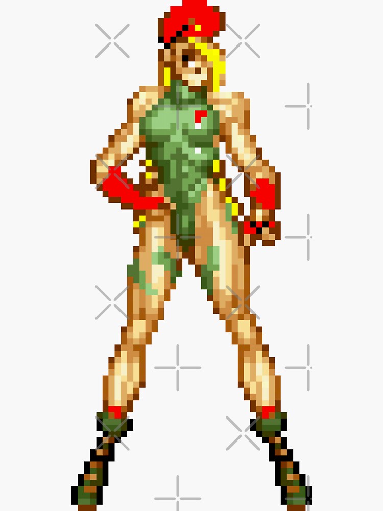 Wall Sticker Street Fighter Guile Pixel Art