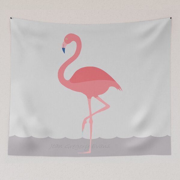 Item preview, PINK FLAMINGO WADING designed and sold by Jean Gregory Evans.