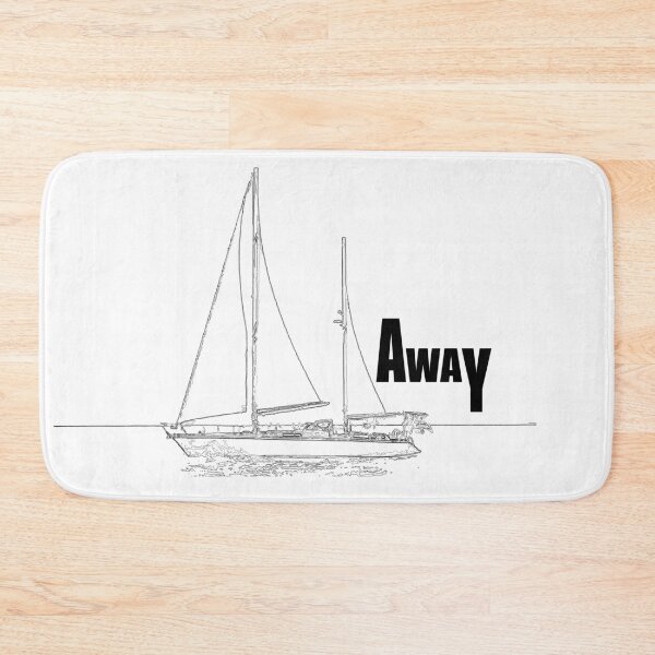 Item preview, Sail Away (Black on White) designed and sold by greenflashwear.