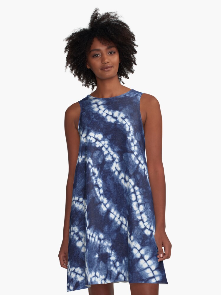 Indigo Dyed Shibori Pattern,Traditional Japanese Tie Dye