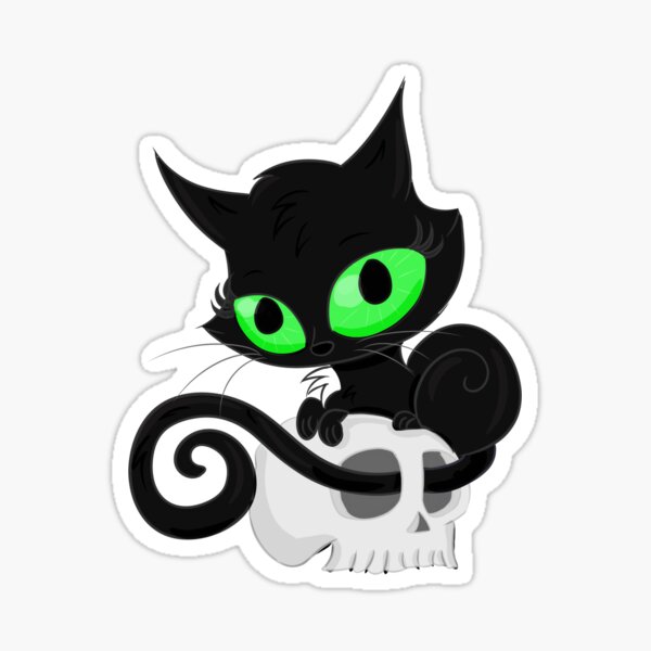 Dot on a Skull Transparent Sticker