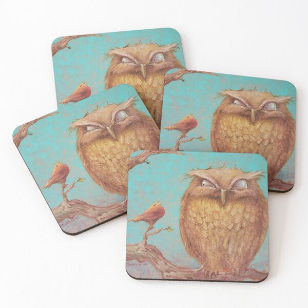 Item preview, Owl and Robin - Not Every Bird Wants to be Early designed and sold by Nicolette Stewart.