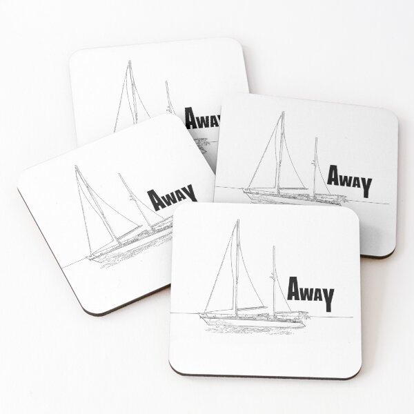 Item preview, Sail Away (Black on White) designed and sold by greenflashwear.