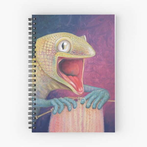Item preview, The Hobby Enthusiast - Knitting Lizard designed and sold by Nicolette Stewart.