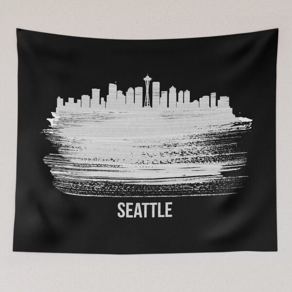 Item preview, Seattle White City Skyline designed and sold by Irina March.