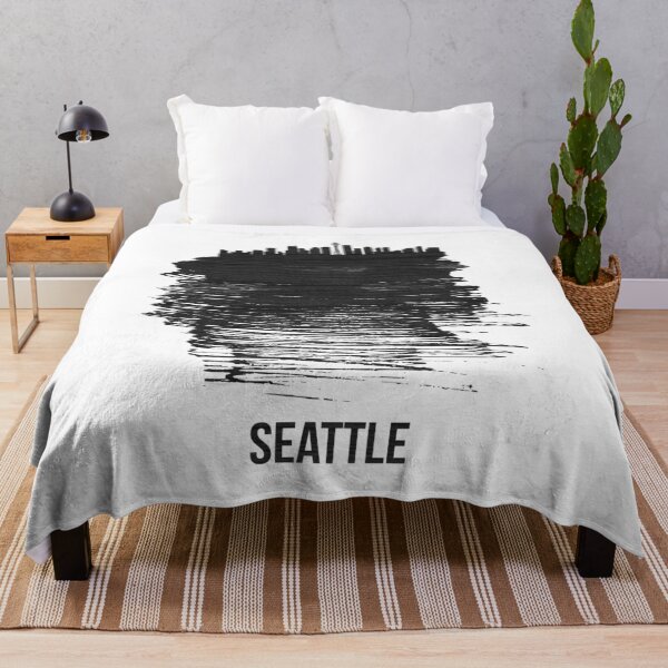 Item preview, Seattle Black City Skyline 2 designed and sold by Irina March.