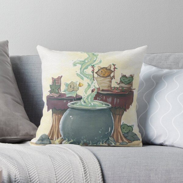 Cooking with Korok's Throw Pillow