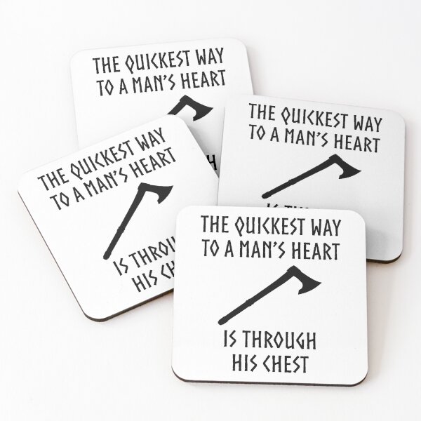 Item preview, The Quickest Way To A Man's Heart Is Through His Chest designed and sold by Cat Lady Designs.