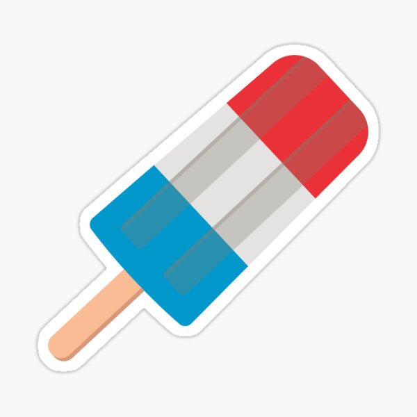 red white blue Popsicle Sticker