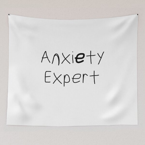 Item preview, Anxiety Expert (black) cool funny awesome fantastic stress panic mental health introvert designed and sold by EpsilonEridani.