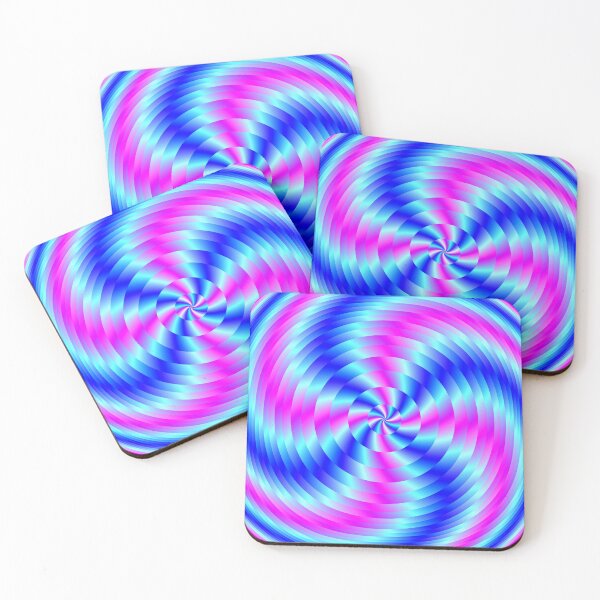 Item preview, Concentric Circles Spiral in Blue and Pink designed and sold by EyeBogglers.