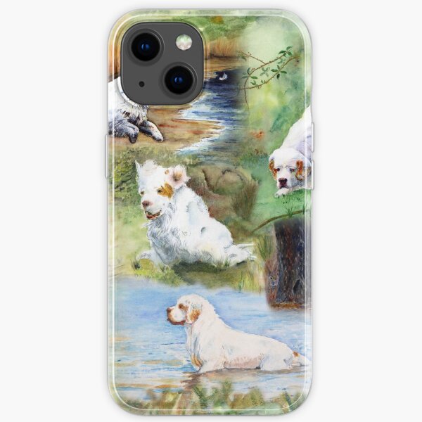 Clumber Collage Design 1 iPhone Soft Case