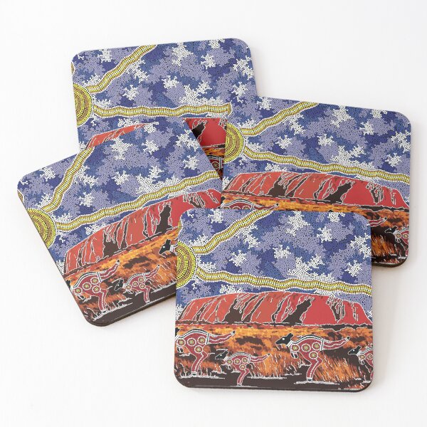 Item preview, Authentic Aboriginal Art - Uluru Sky designed and sold by HogarthArts.