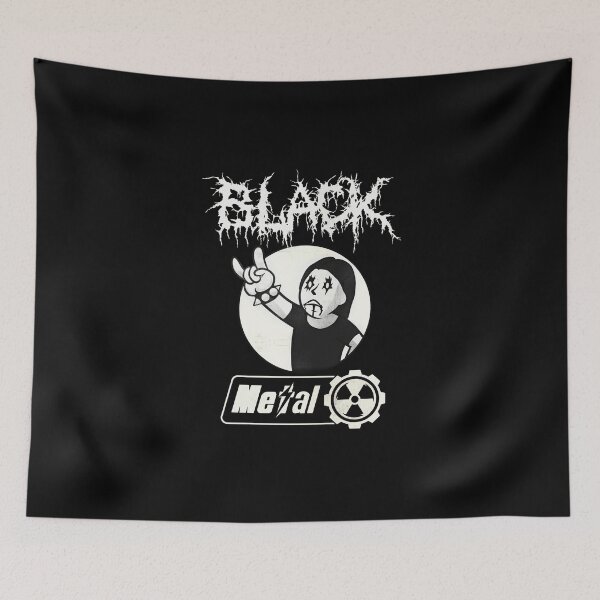 Item preview, Black Metal Fan (nuclear logo)  designed and sold by Kaijester.