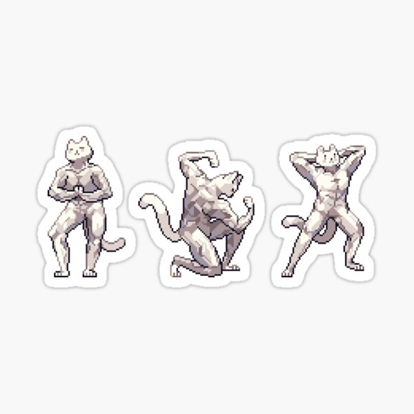 Muscle cats Sticker