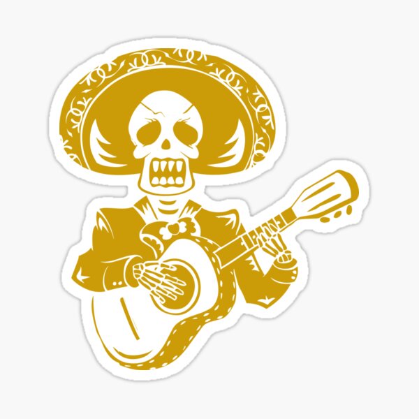 Item preview, Day of the dead guitar player designed and sold by WeMadeOurWorld.