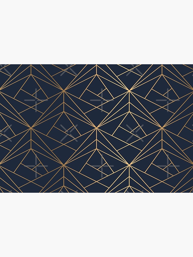 Elegant geometric copper navy blue by kleynard
