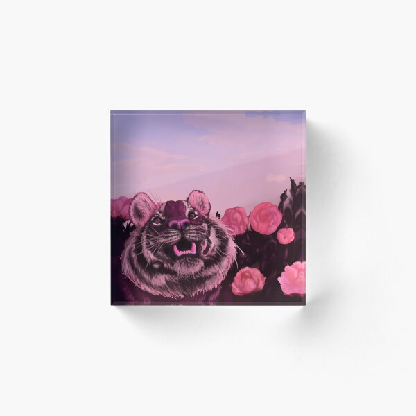 Pink Tiger Acrylic Block