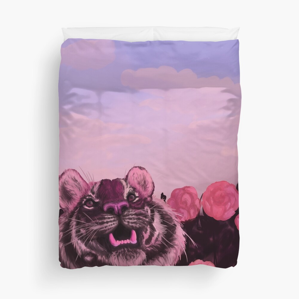 Pink Tiger Duvet Cover