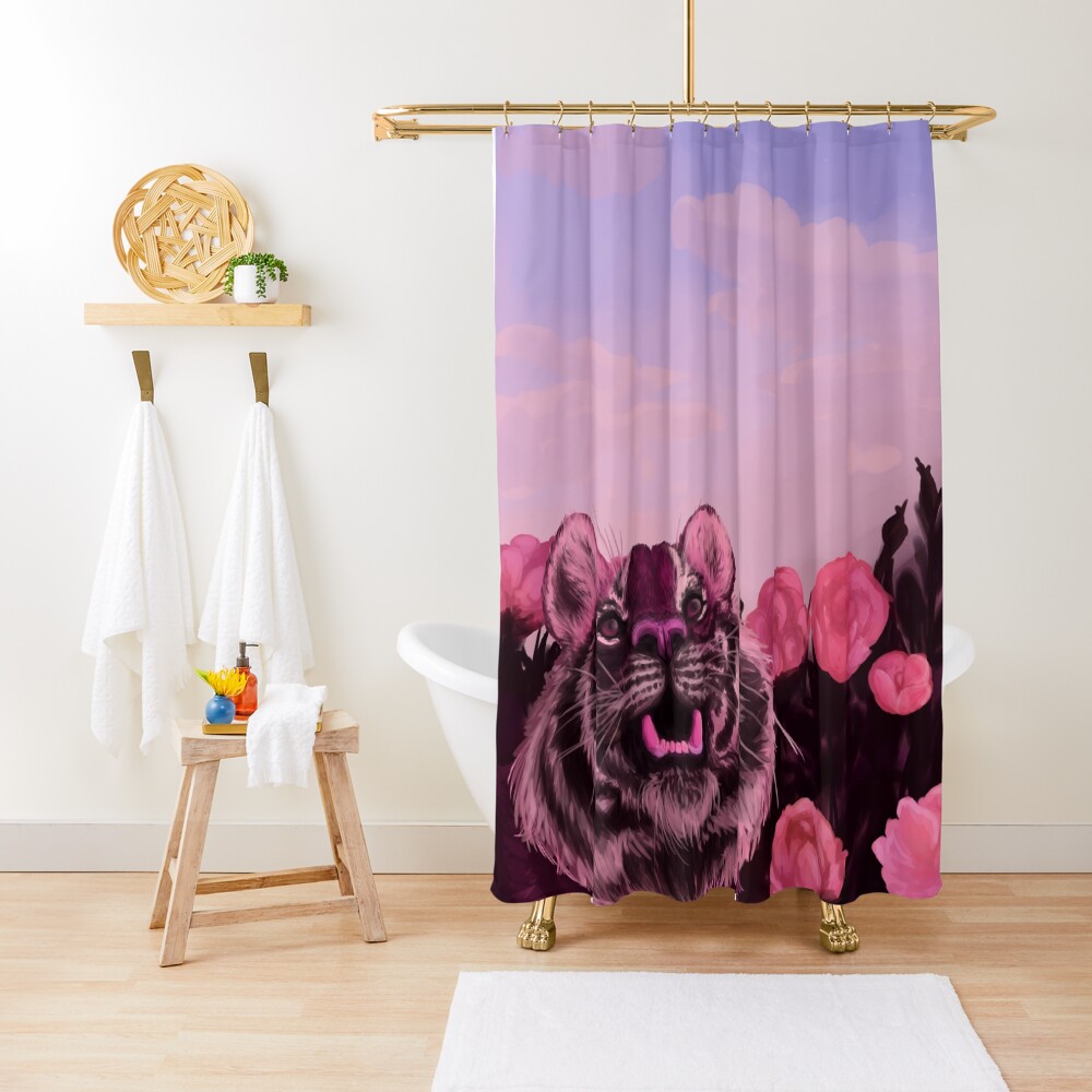 Pink Tiger Shower Curtain