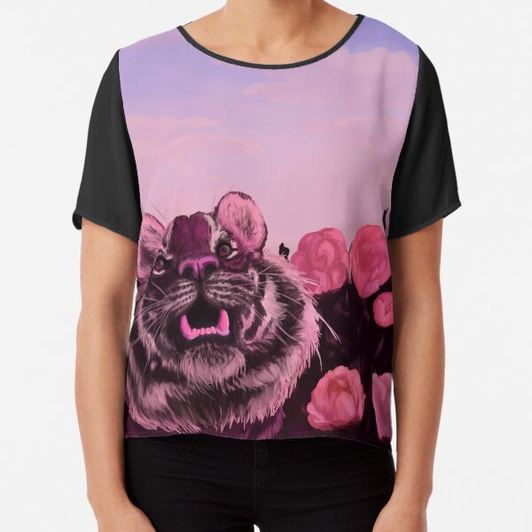 Pink Tiger Chiffon Top