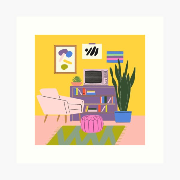Mid Century Modern Art Print Art Print