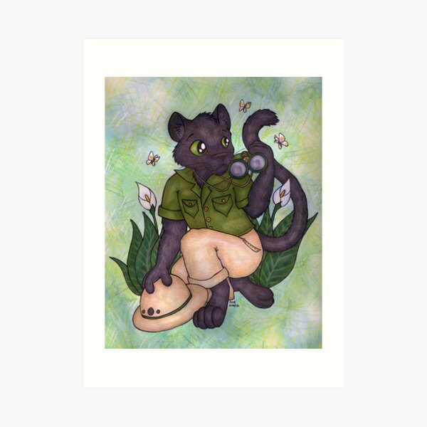 Panther On Safari Art Print