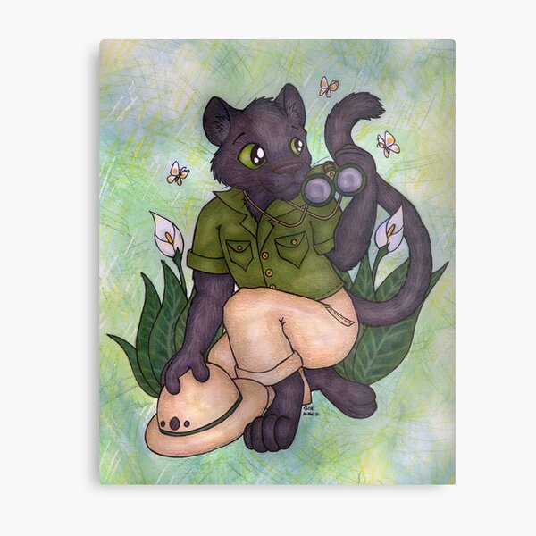 Panther On Safari Metal Print