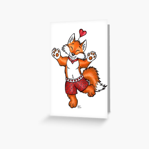 Foxy Boxers - Be My Valentine! Greeting Card